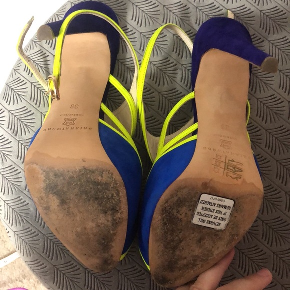 Brian Atwood neon platforms heels - Picture 4 of 6